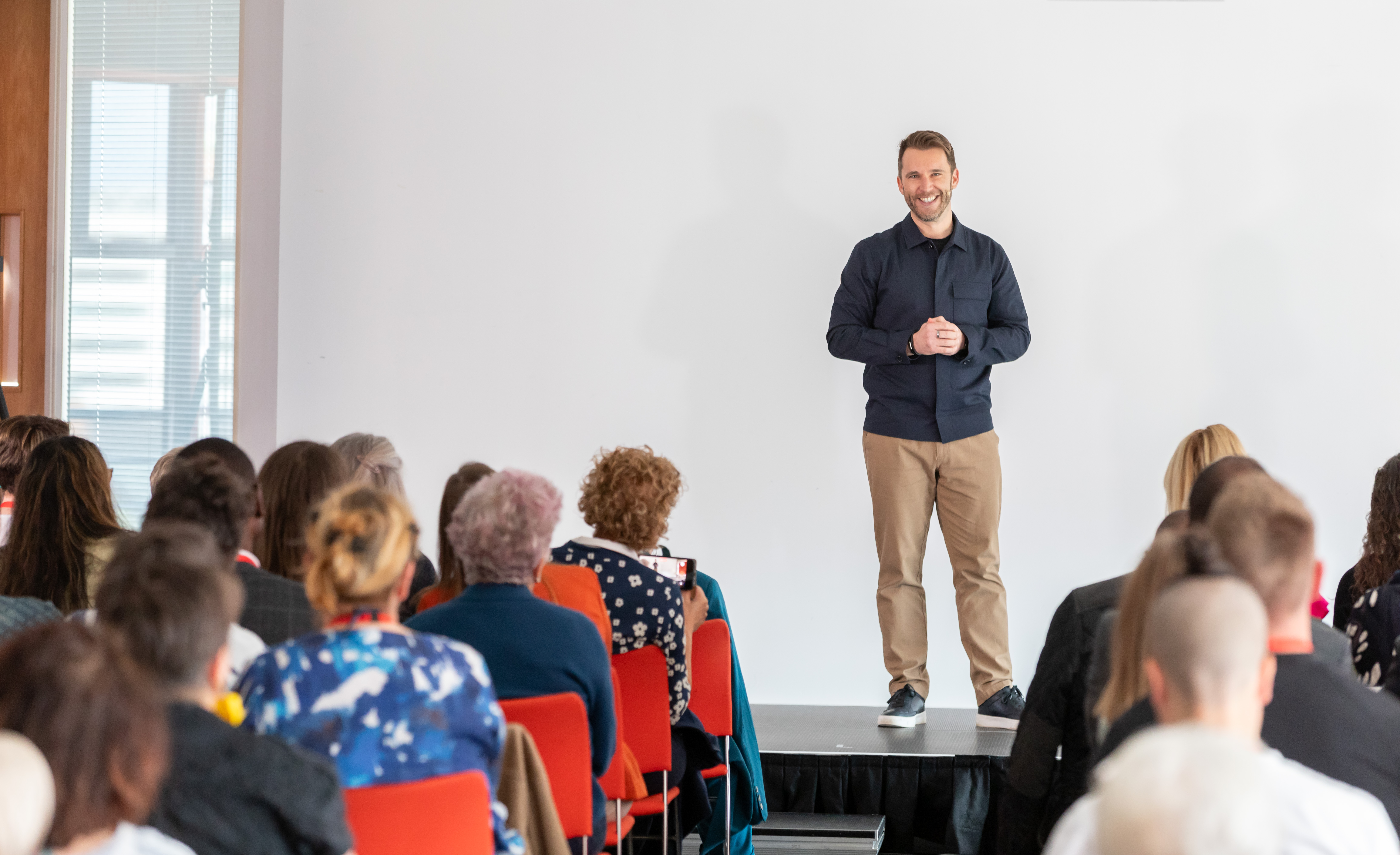 Audience at a leadership communication session